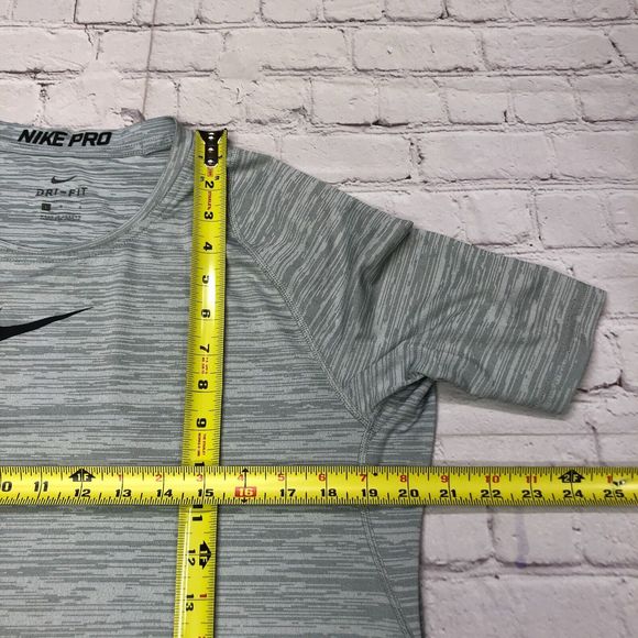 Nike Pro Dri Fit Men Athletic Training T-Shirt Tee Size Large Gray M113 -2 - Picture 3 of 15